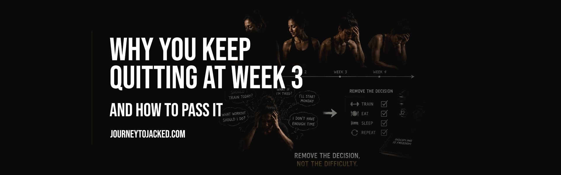 Why You Keep Quitting at Week 3 (And How to Pass It)